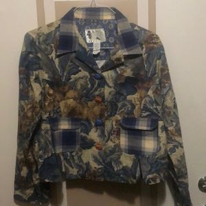 London Jacket Womens Small Floral Shabby Boho USA